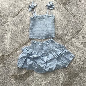 Light blue skirt and tank set